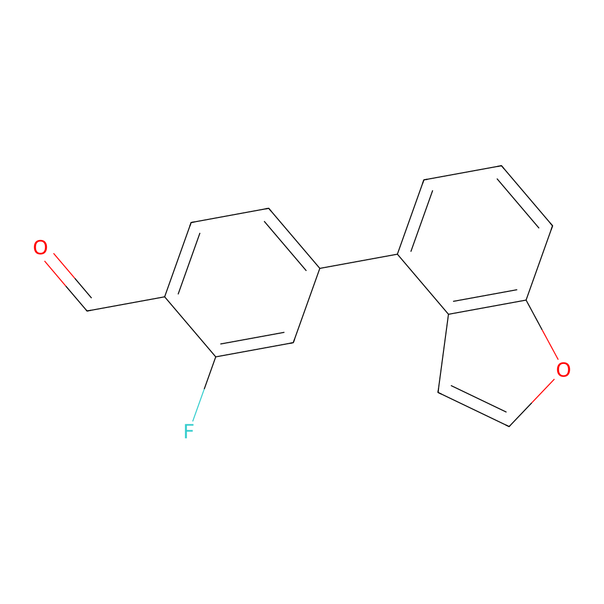 4-(1-Benzofuran-4-yl)-2-fluorobenzaldehyde molecular structure, CAS 2138514-05-1