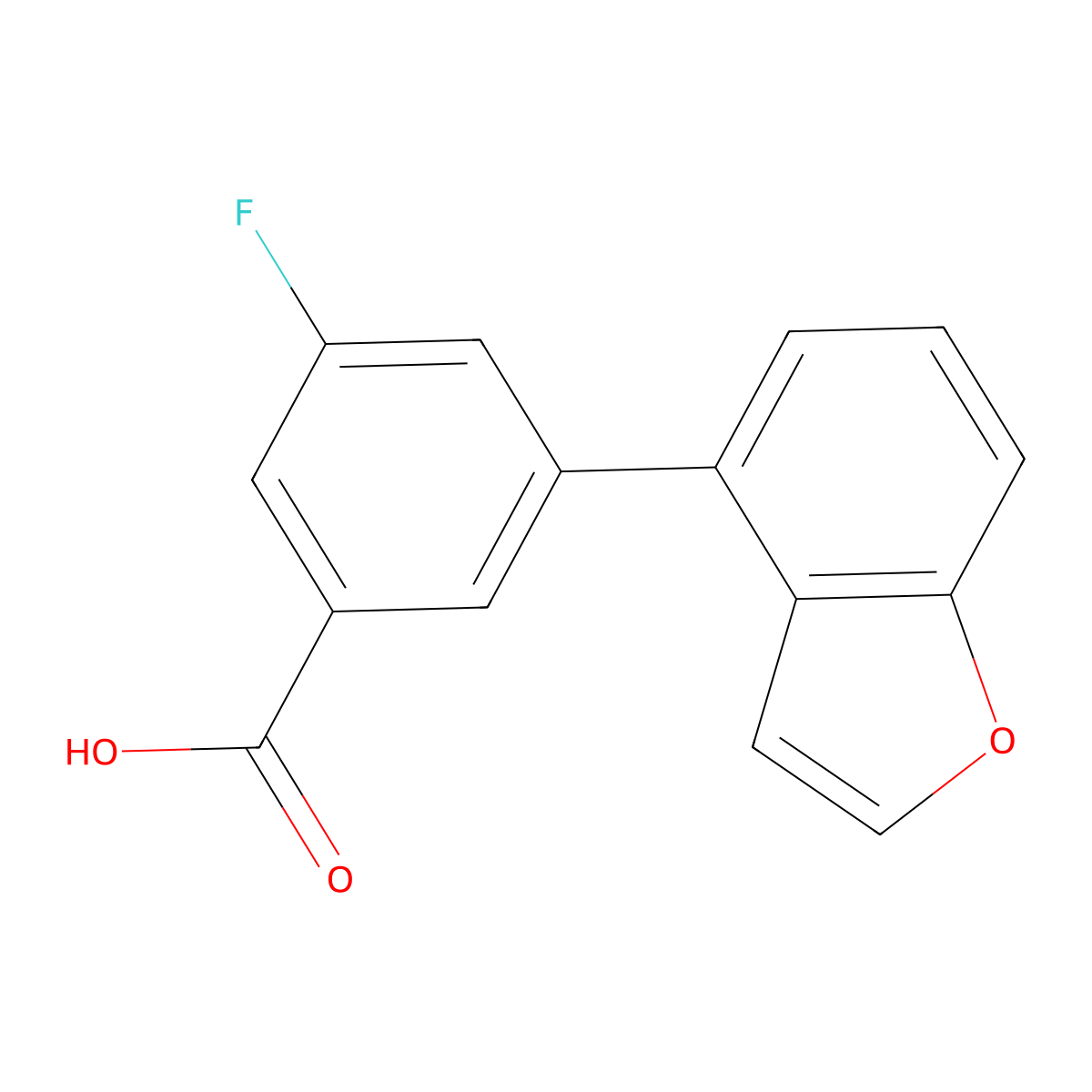 3-(1-Benzofuran-4-yl)-5-fluorobenzoic acid molecular structure, CAS 2138514-10-8