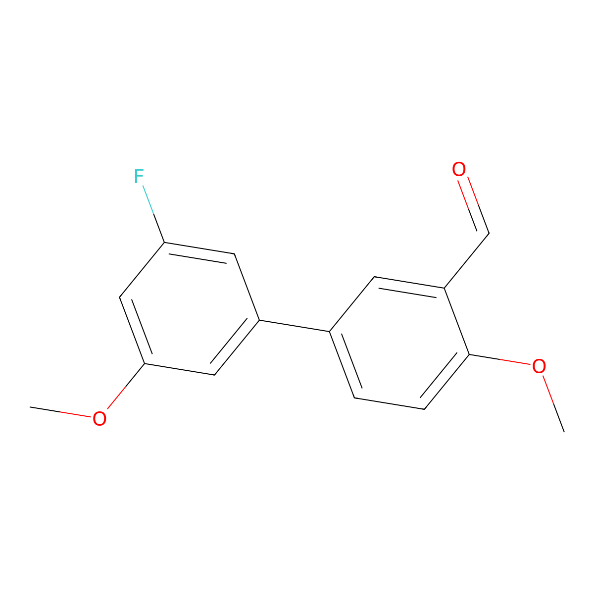 5-(3-Fluoro-5-methoxyphenyl)-2-methoxybenzaldehyde molecular structure, CAS 2138514-23-3