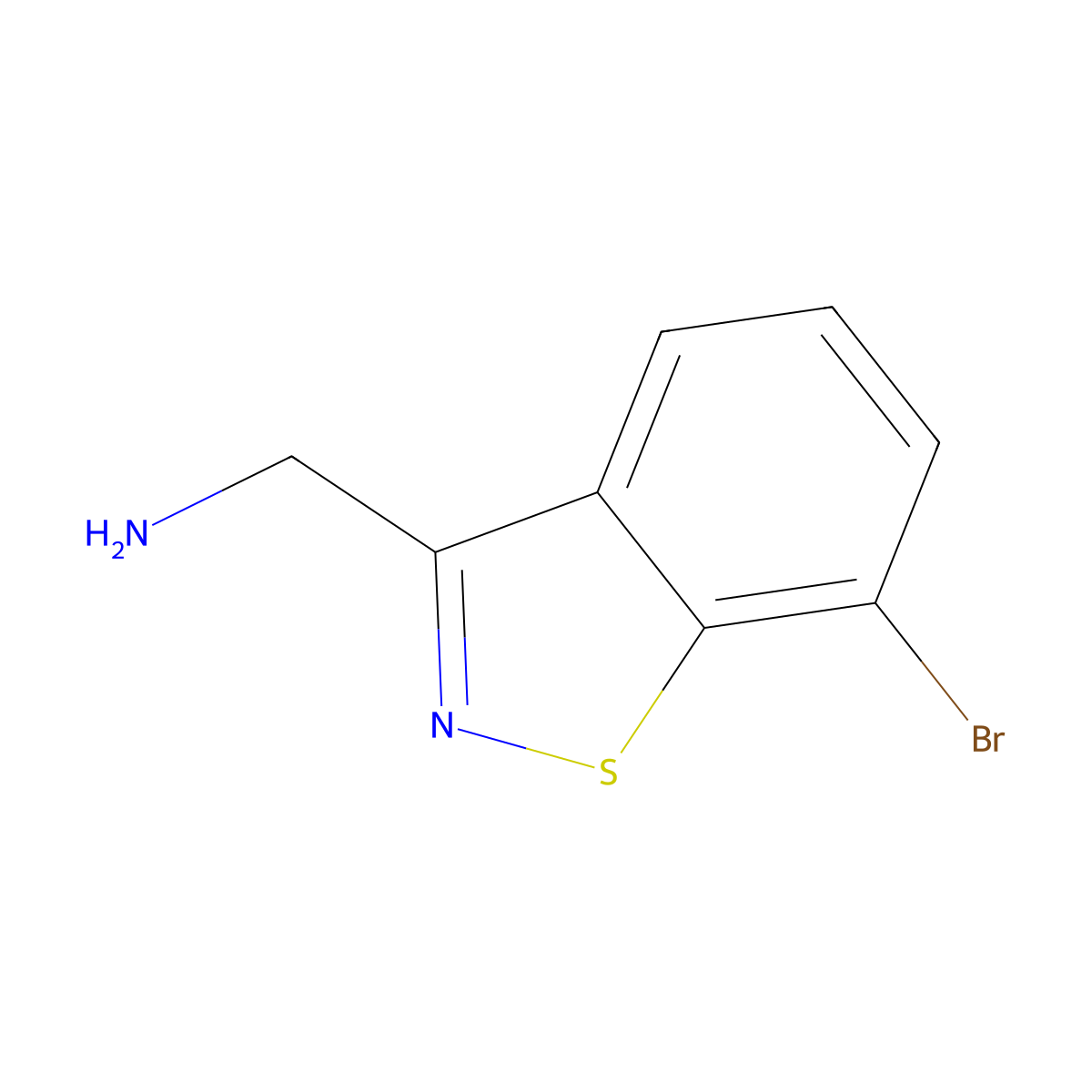 C-(7-Bromo-benzo[d]isothiazol-3-yl)-methylamine molecular structure, CAS 2138514-94-8