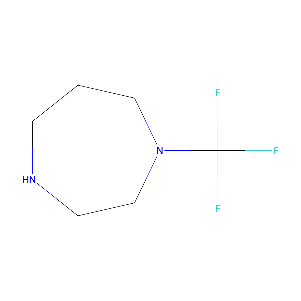 1-(Trifluoromethyl)-1,4-diazepane molecular structure, CAS 2138515-23-6