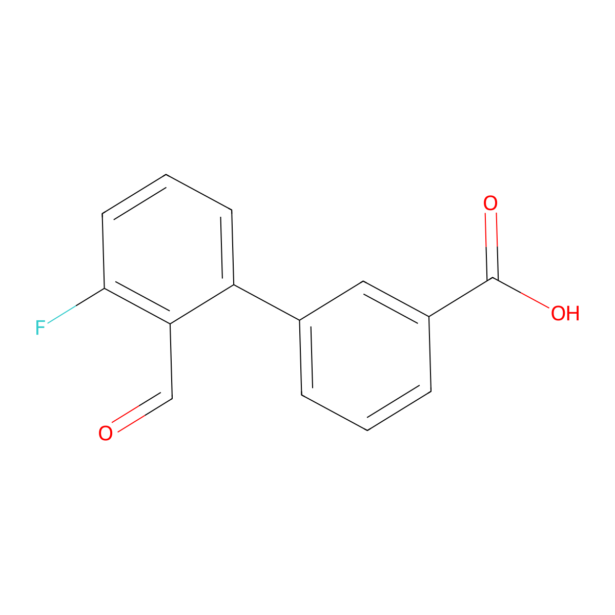 3-(3-Fluoro-2-formylphenyl)benzoic acid molecular structure, CAS 2138515-79-2