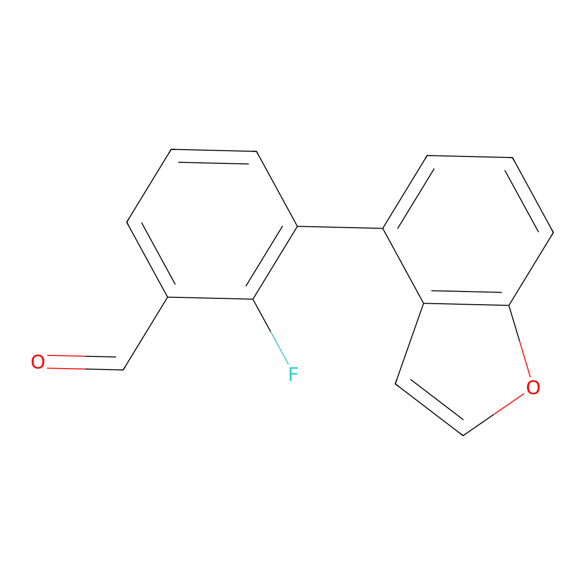 3-(1-Benzofuran-4-yl)-2-fluorobenzaldehyde molecular structure, CAS 2138517-83-4