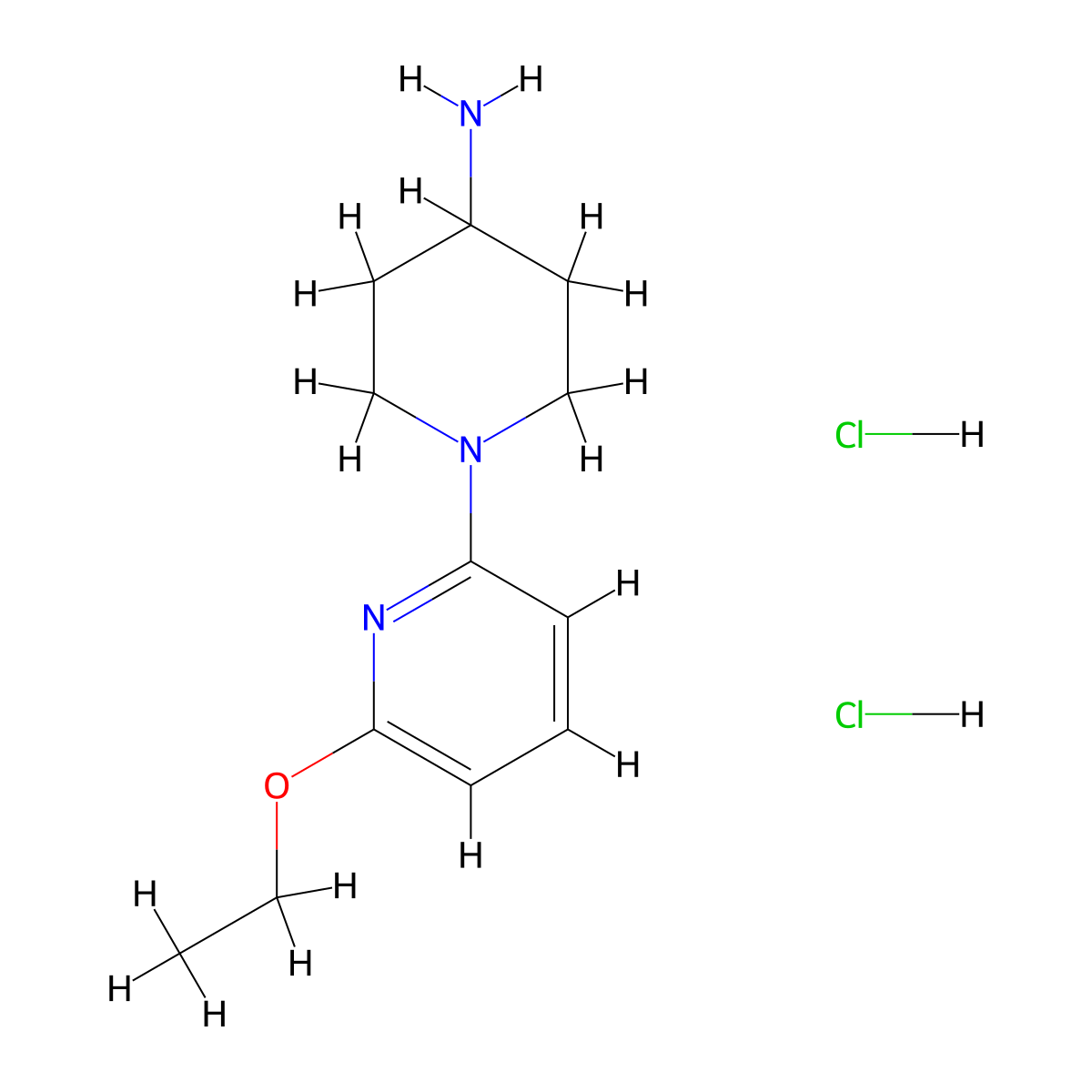 1-(6-Ethoxypyridin-2-yl)piperidin-4-amine dihydrochloride molecular structure, CAS 2138518-24-6