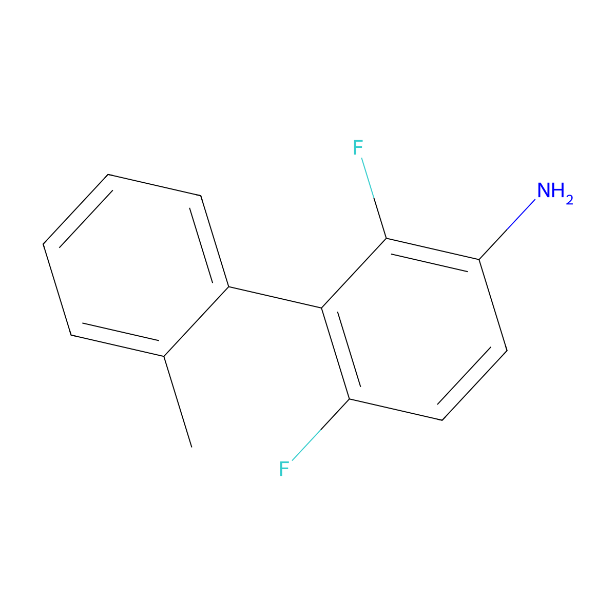 2,4-Difluoro-3-(2-methylphenyl)aniline molecular structure, CAS 2138518-54-2