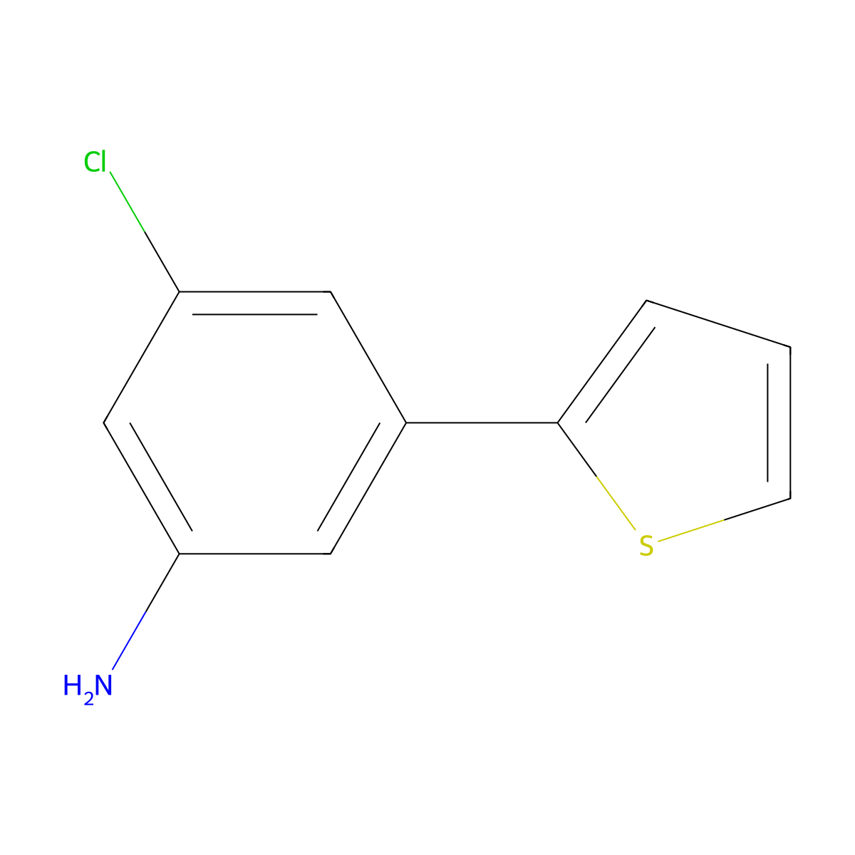3-Chloro-5-(thiophen-2-yl)aniline molecular structure, CAS 2138518-85-9