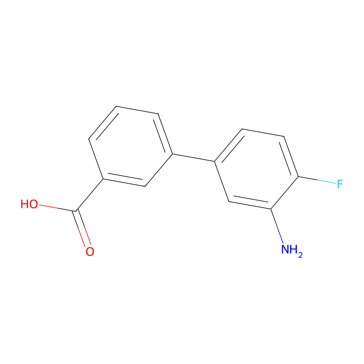 3-(3-Amino-4-fluorophenyl)benzoic acid molecular structure, CAS 2138518-88-2
