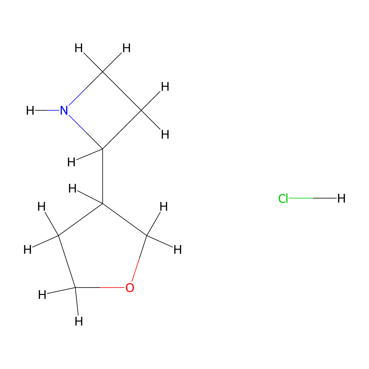 2-(Oxolan-3-yl)azetidine hydrochloride molecular structure, CAS 2138518-99-5