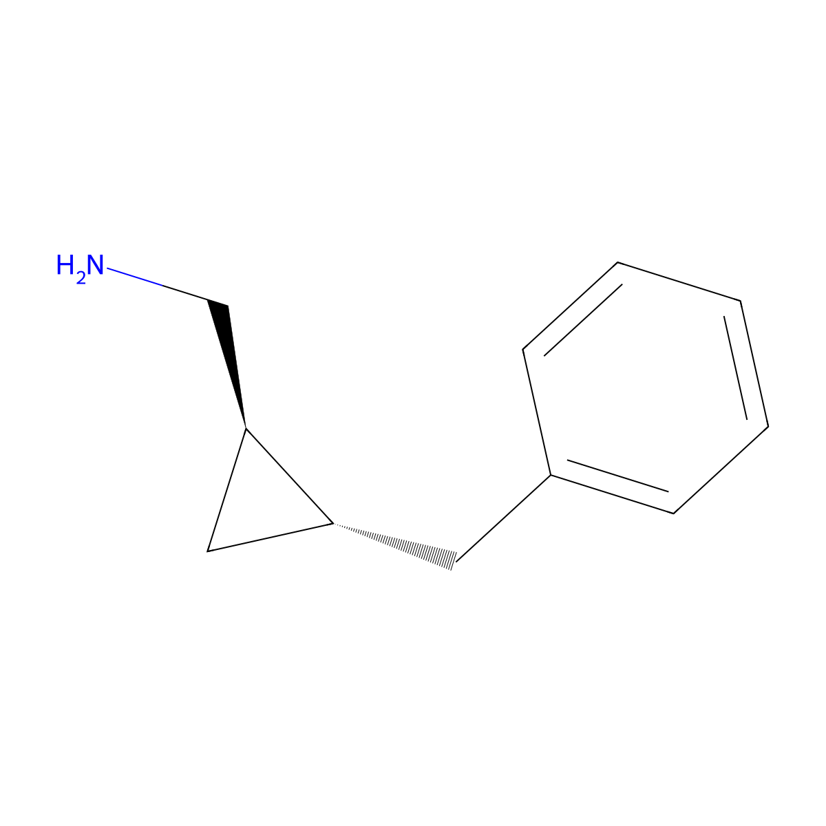 rac-1-[(1R,2S)-2-benzylcyclopropyl]methanamine molecular structure, CAS 2138519-02-3