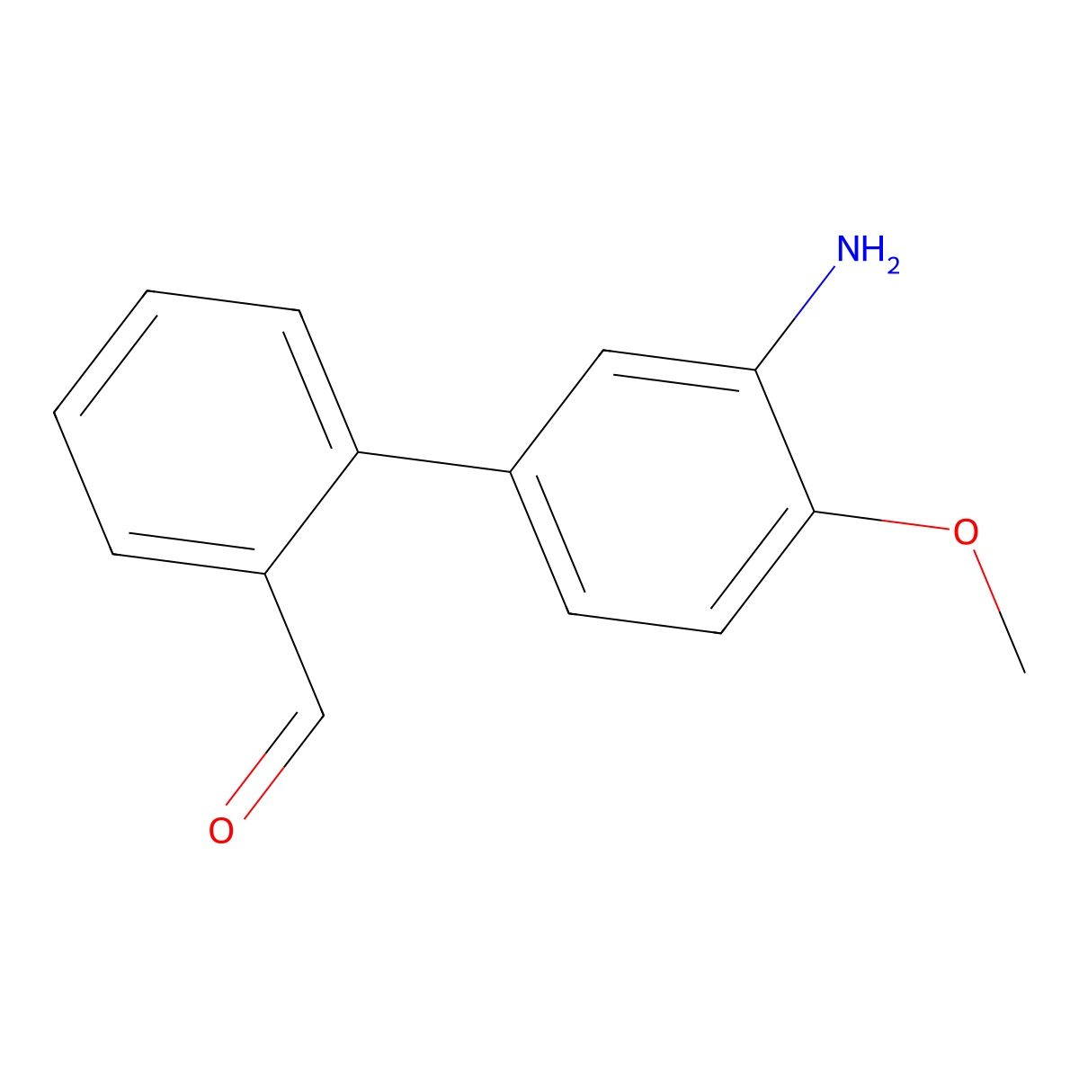 2-(3-Amino-4-methoxyphenyl)benzaldehyde molecular structure, CAS 2138519-58-9