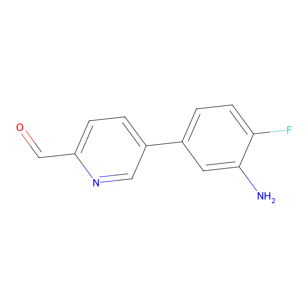 5-(3-Amino-4-fluorophenyl)pyridine-2-carbaldehyde molecular structure, CAS 2138521-15-8