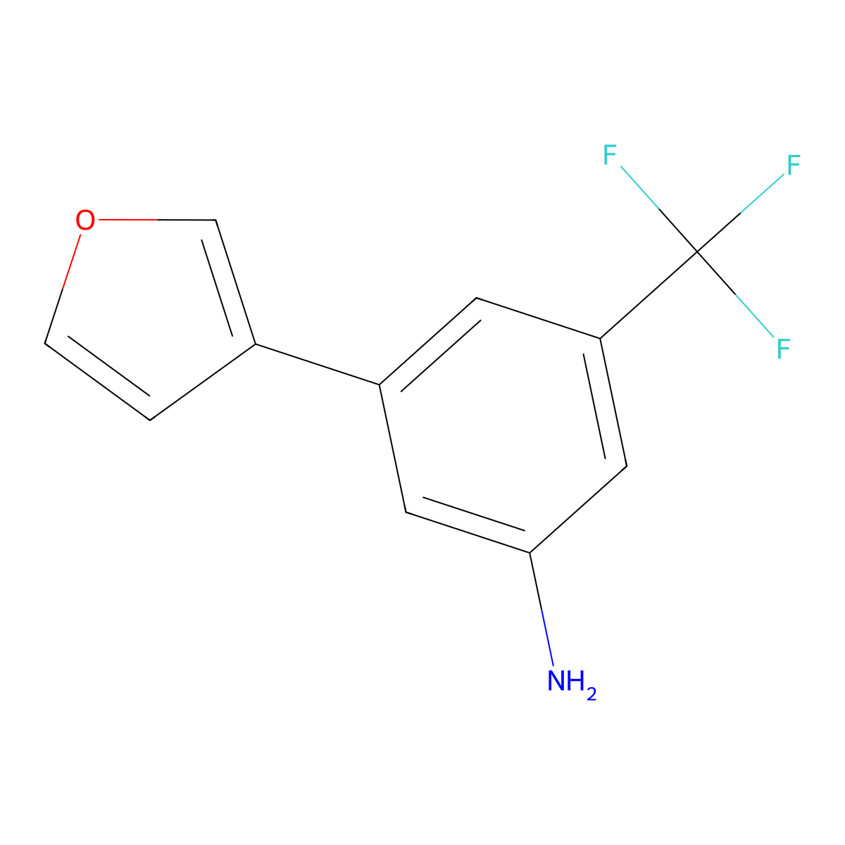 3-(Furan-3-yl)-5-(trifluoromethyl)aniline molecular structure, CAS 2138521-27-2