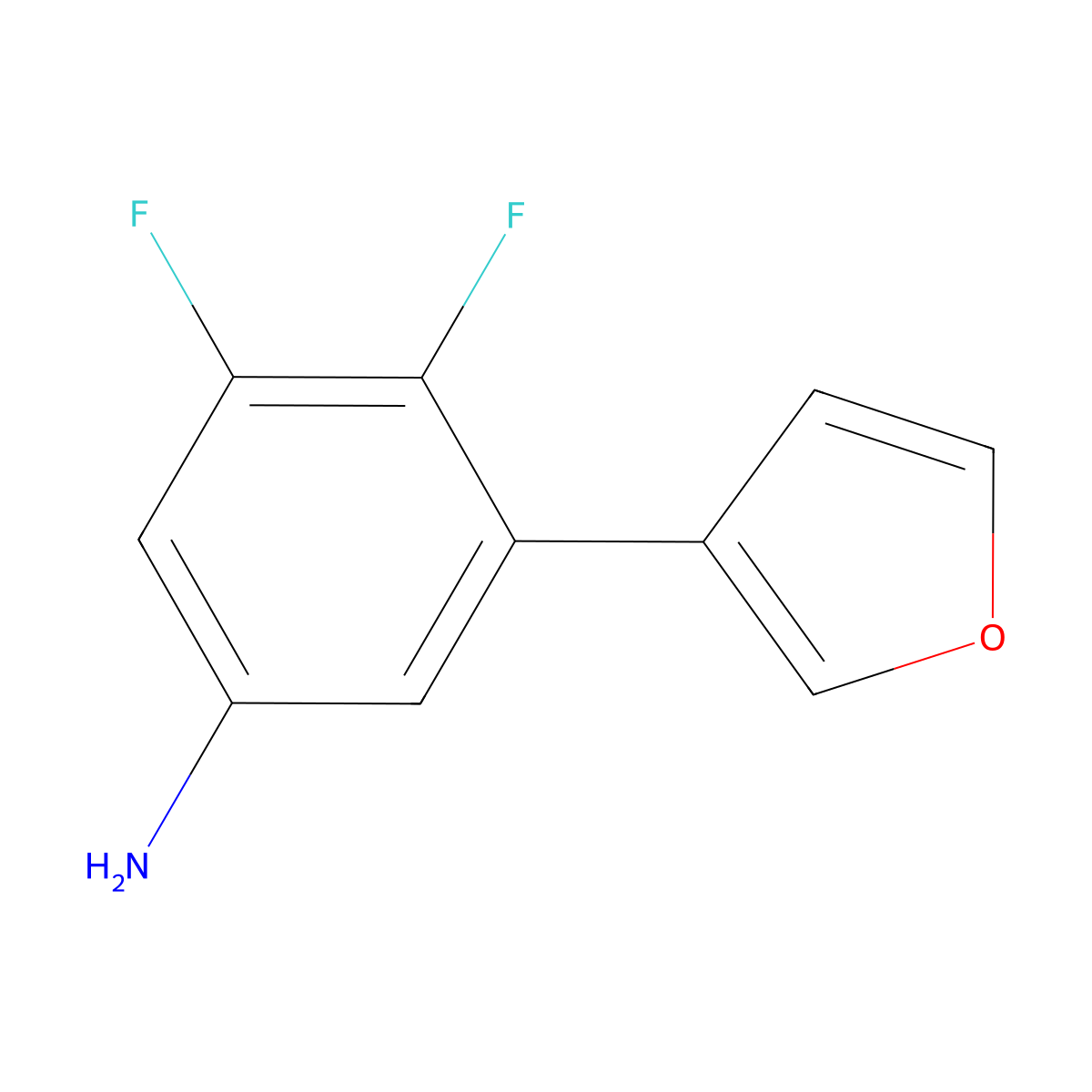 3,4-Difluoro-5-(furan-3-yl)aniline molecular structure, CAS 2138522-66-2