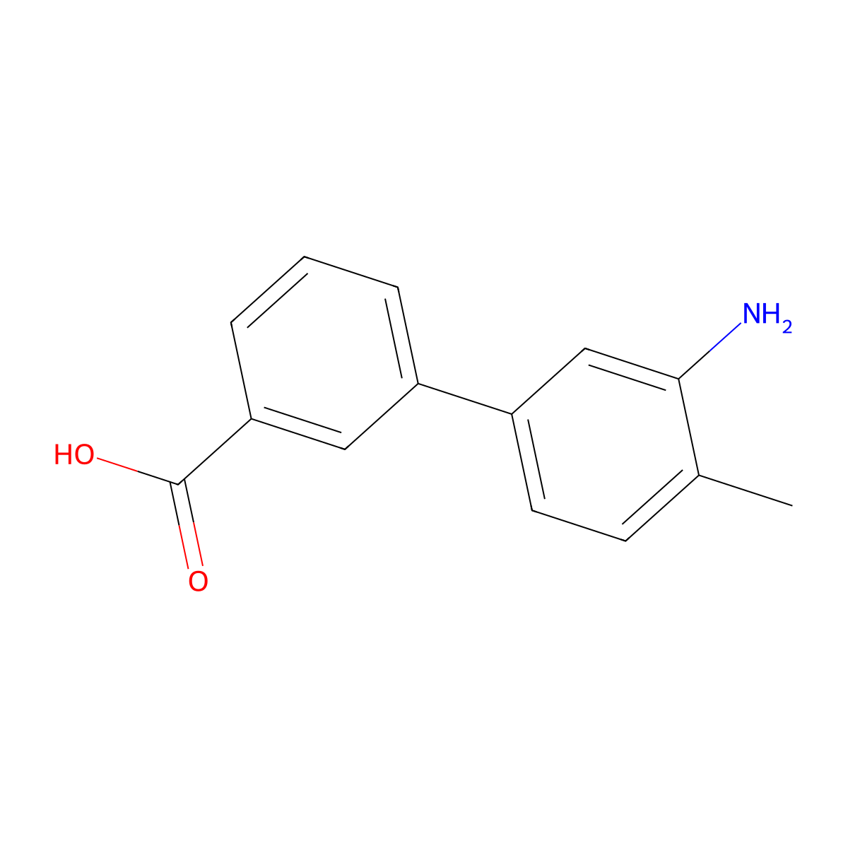 3-(3-Amino-4-methylphenyl)benzoic acid molecular structure, CAS 2138523-33-6