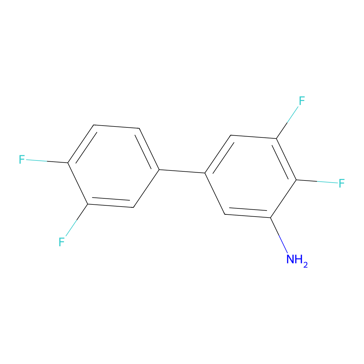 5-(3,4-Difluorophenyl)-2,3-difluoroaniline molecular structure, CAS 2138523-47-2
