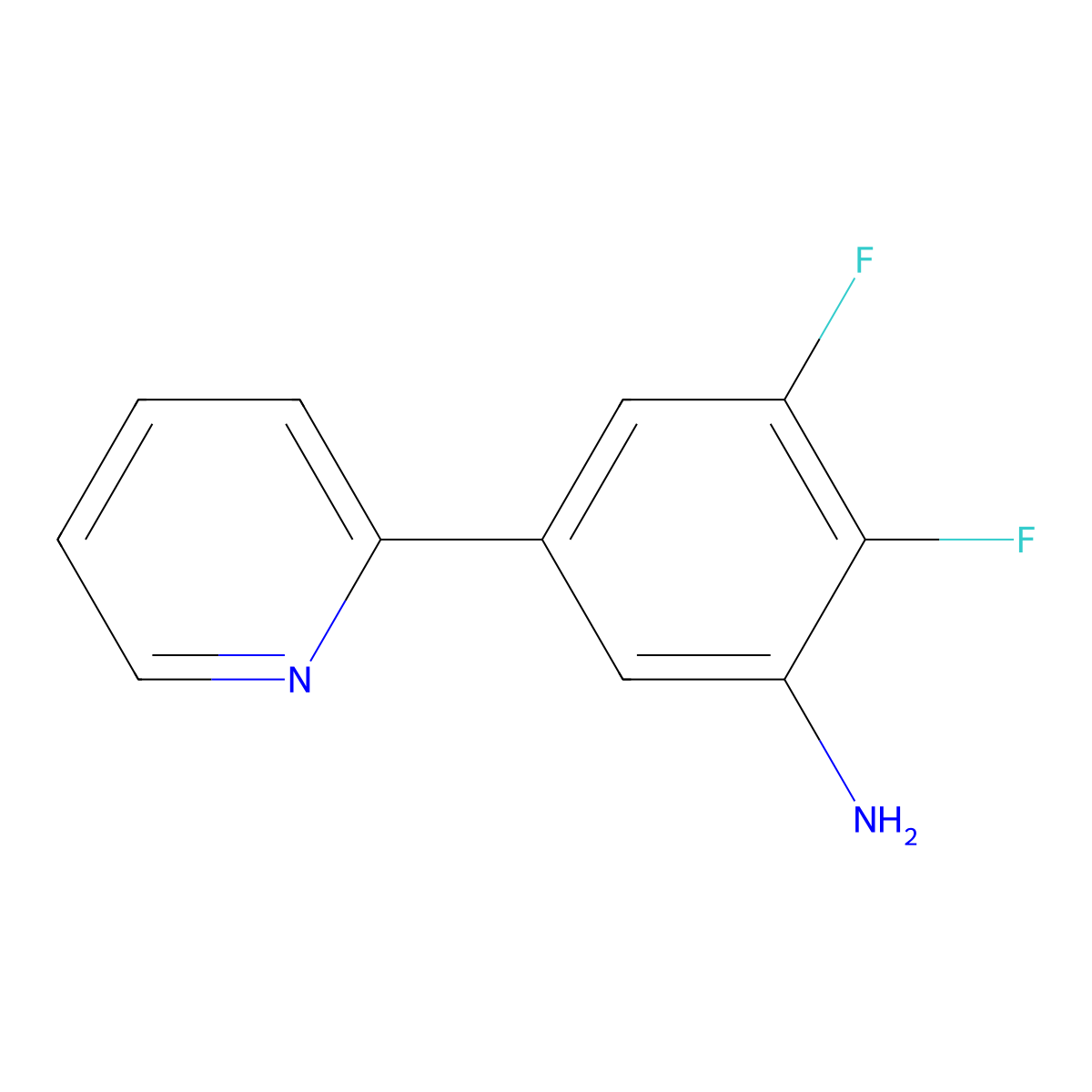2,3-Difluoro-5-(pyridin-2-yl)aniline molecular structure, CAS 2138523-50-7