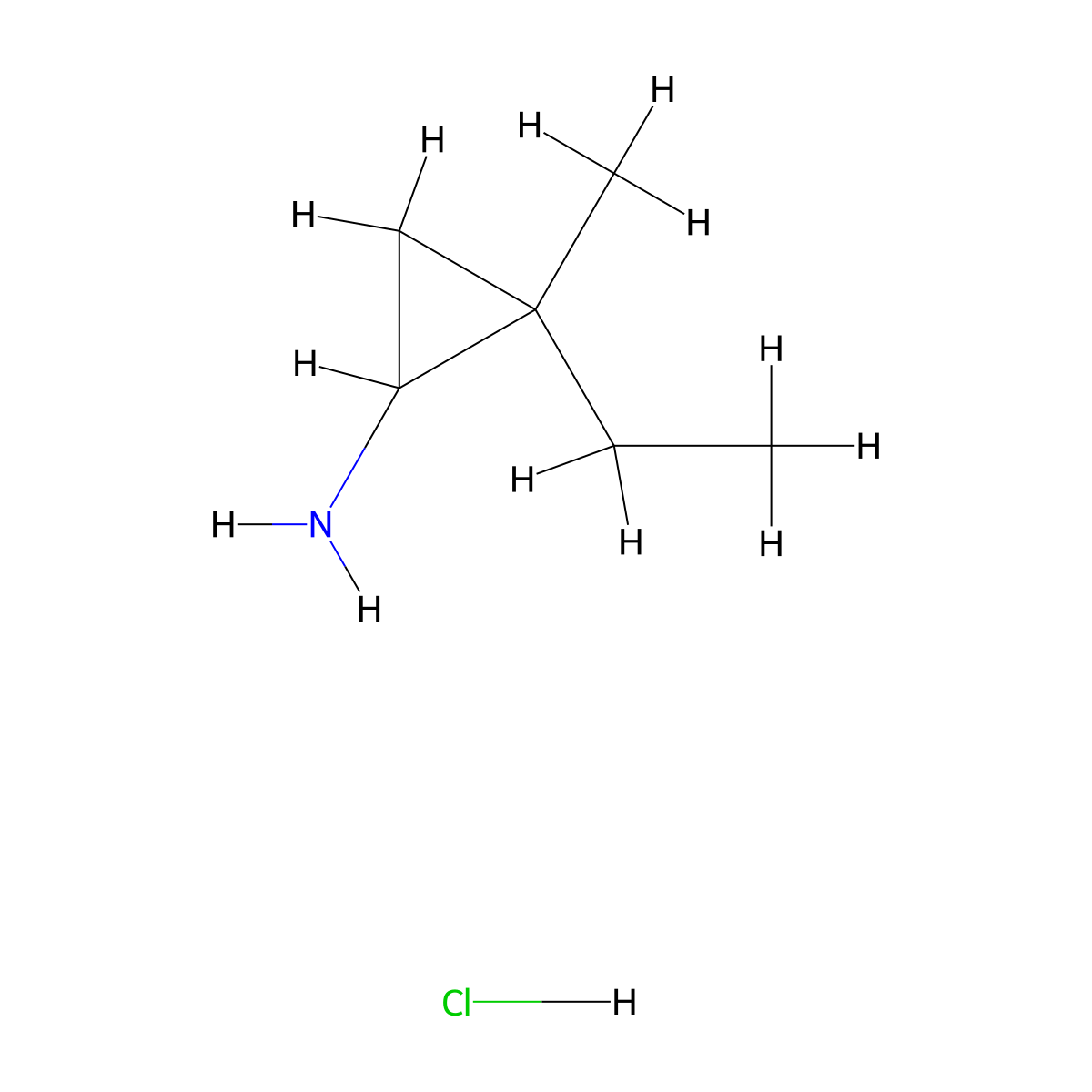 2-Ethyl-2-methylcyclopropan-1-amine hydrochloride molecular structure, CAS 2138525-51-4