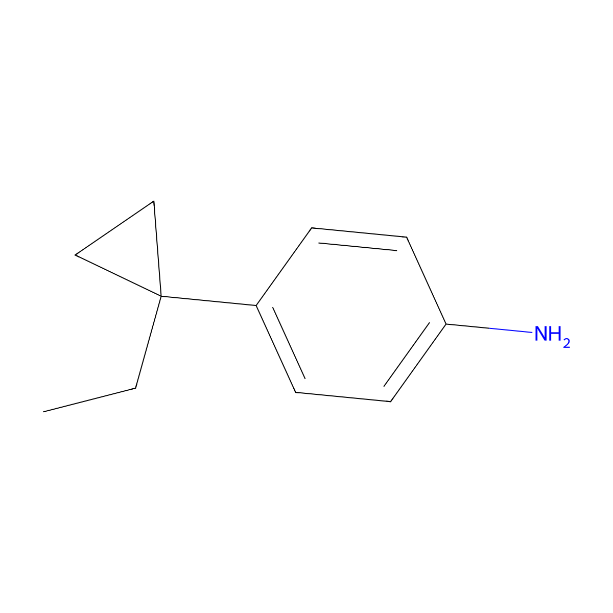 4-(1-Ethylcyclopropyl)aniline molecular structure, CAS 2138525-54-7