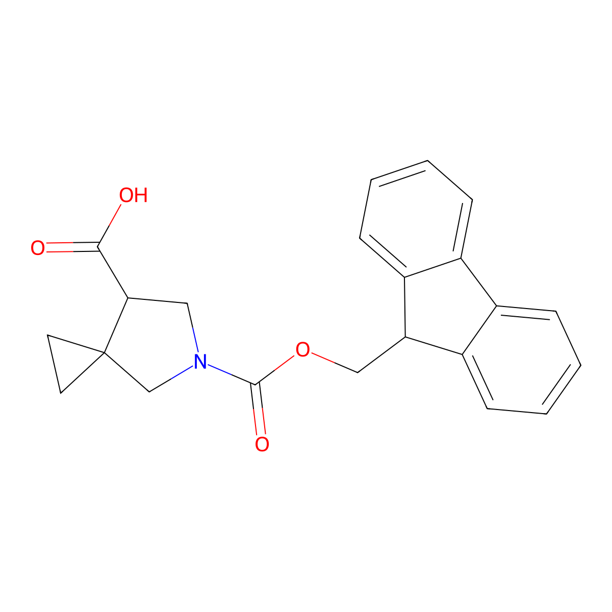 5-{[(9H-fluoren-9-yl)methoxy]carbonyl}-5-azaspiro[2.4]heptane-7-carboxylic acid molecular structure, CAS 2138525-93-4