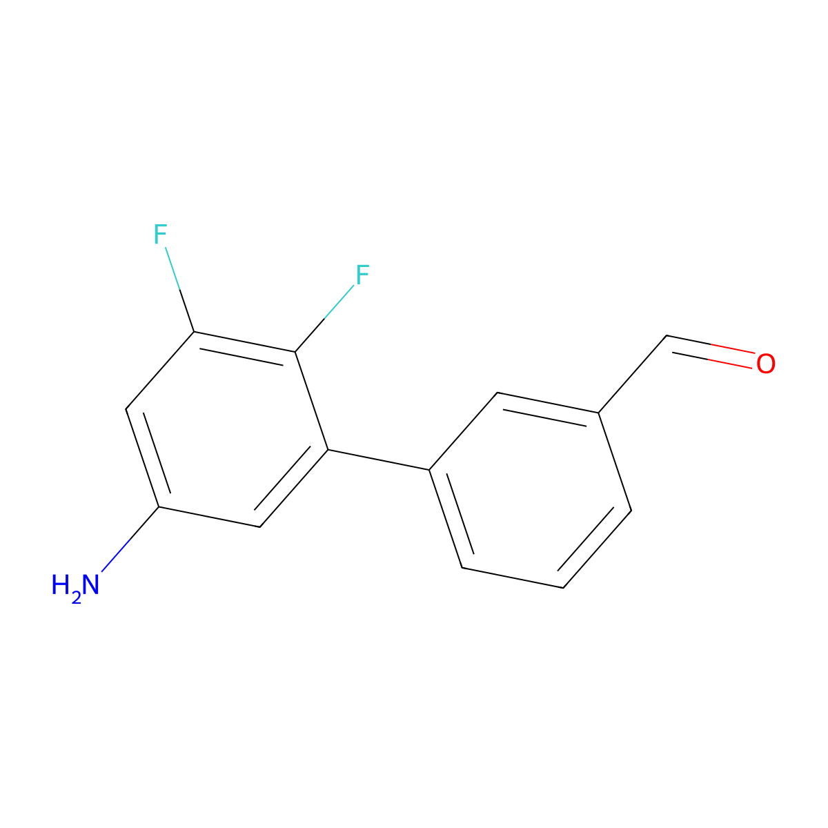 3-(5-Amino-2,3-difluorophenyl)benzaldehyde molecular structure, CAS 2138526-60-8