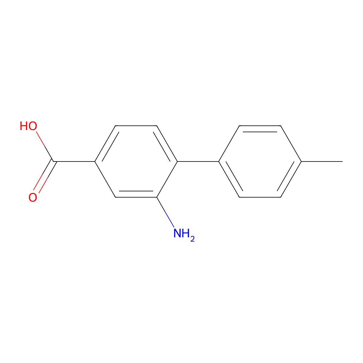 3-Amino-4-(4-methylphenyl)benzoic acid molecular structure, CAS 2138529-94-7