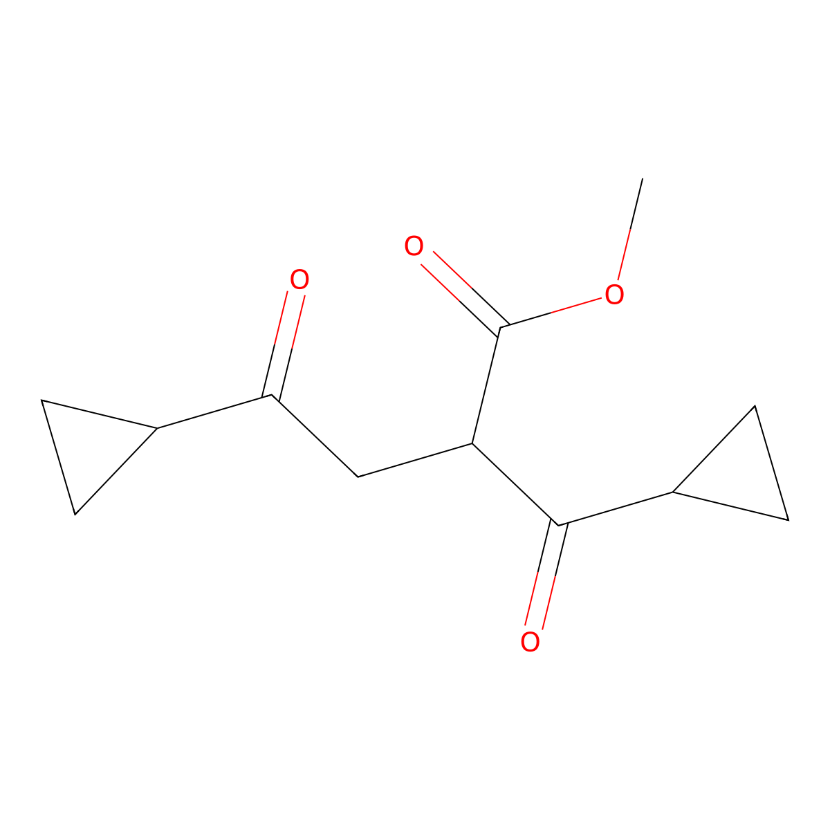 Methyl 2-cyclopropanecarbonyl-4-cyclopropyl-4-oxobutanoate molecular structure, CAS 2138529-99-2