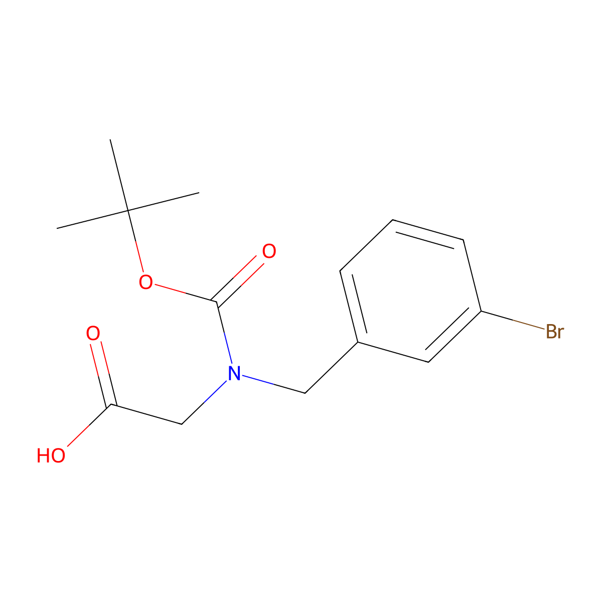 2-{[(3-Bromophenyl)methyl][(tert-butoxy)carbonyl]amino}acetic acid molecular structure, CAS 2138531-08-3