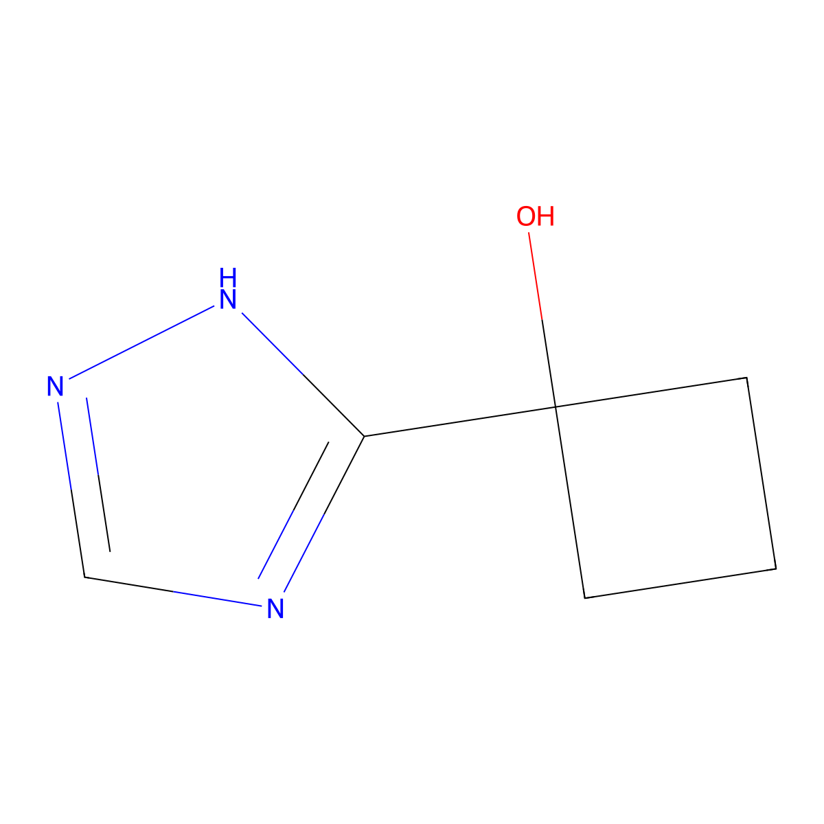 1-(4H-1,2,4-triazol-3-yl)cyclobutan-1-ol molecular structure, CAS 2138532-34-8