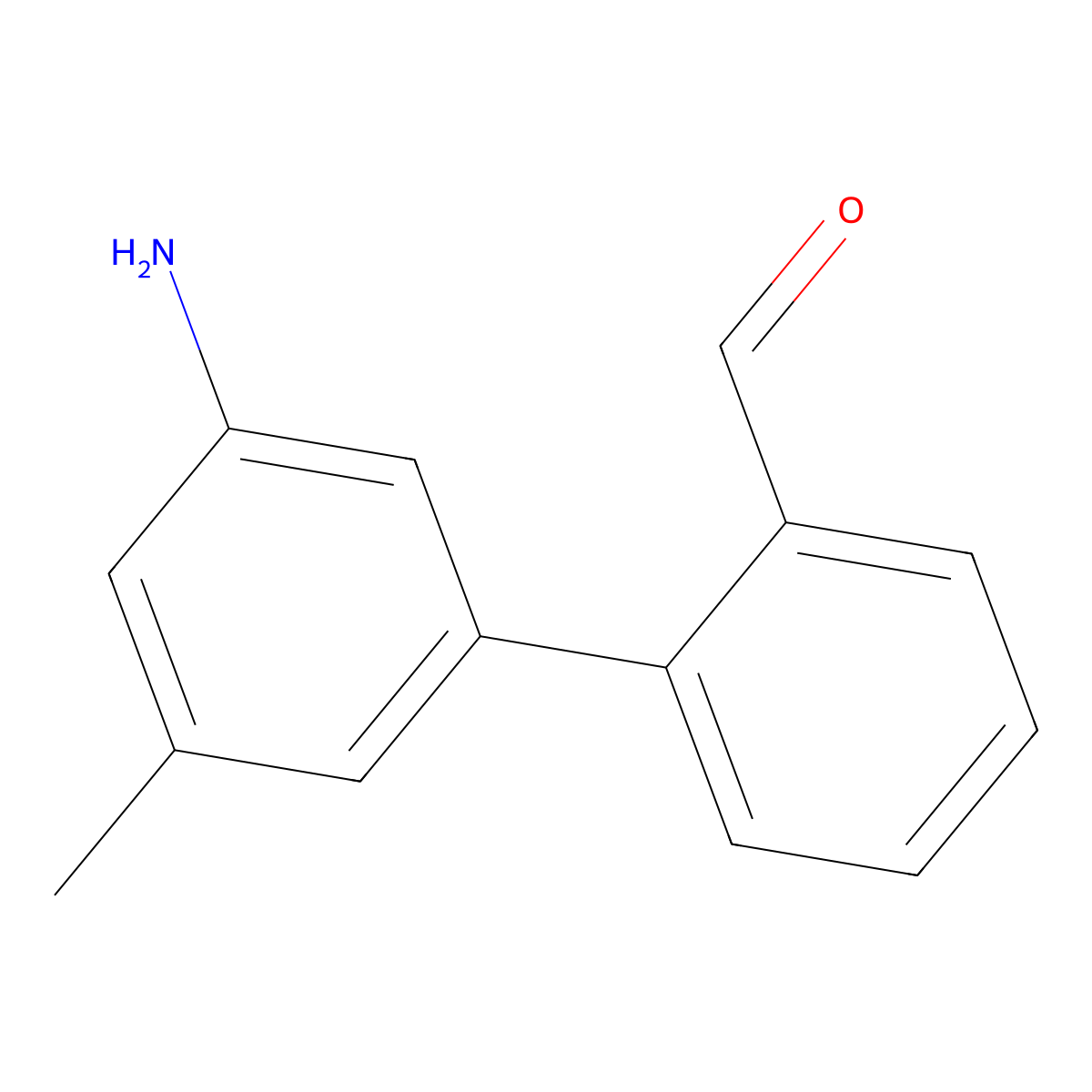 2-(3-Amino-5-methylphenyl)benzaldehyde molecular structure, CAS 2138534-08-2