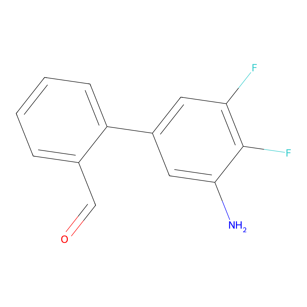2-(3-Amino-4,5-difluorophenyl)benzaldehyde molecular structure, CAS 2138534-64-0