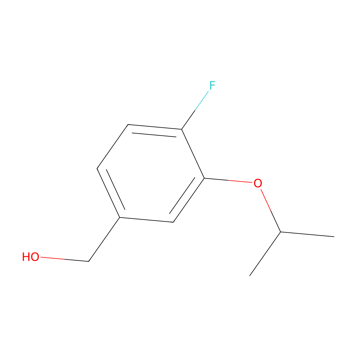 [4-Fluoro-3-(propan-2-yloxy)phenyl]methanol molecular structure, CAS 2138534-65-1