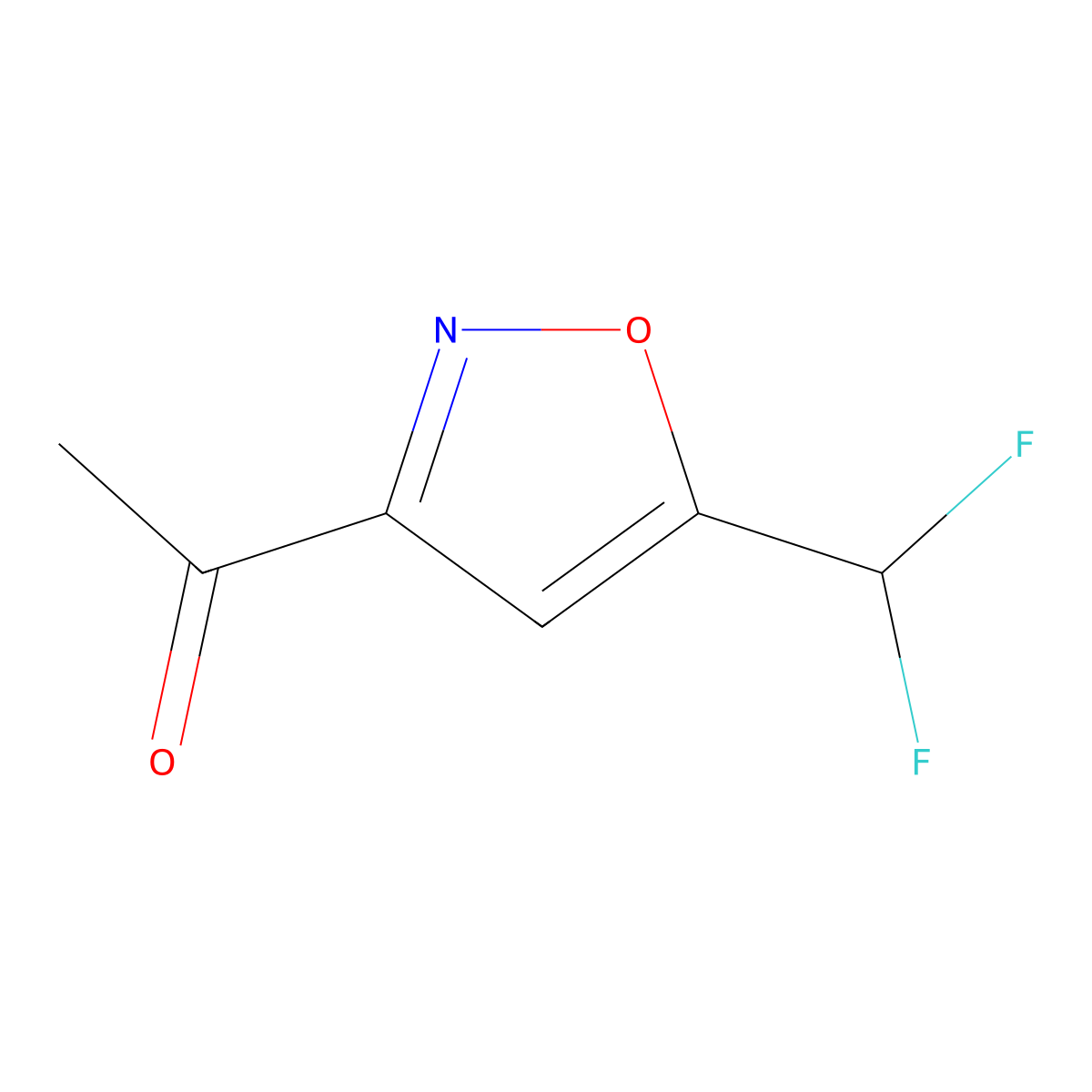 1-[5-(Difluoromethyl)-1,2-oxazol-3-yl]ethan-1-one molecular structure, CAS 2138534-69-5