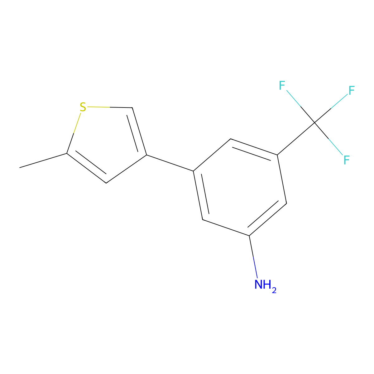 3-(5-Methylthiophen-3-yl)-5-(trifluoromethyl)aniline molecular structure, CAS 2138534-89-9