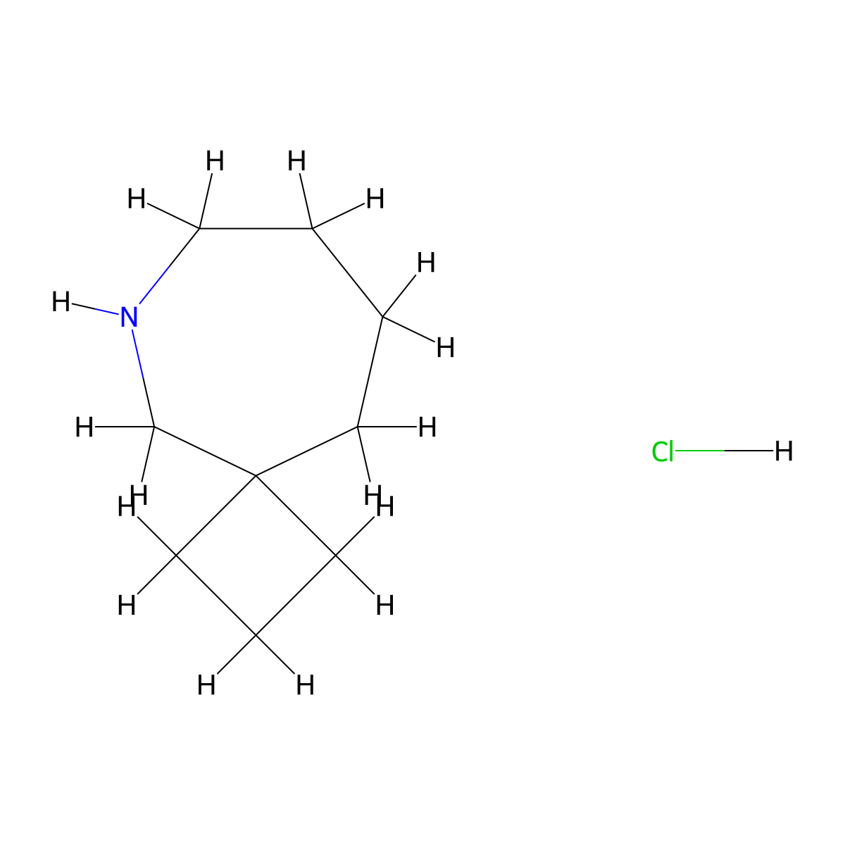 6-Azaspiro[3.6]decane hydrochloride molecular structure, CAS 2138535-24-5