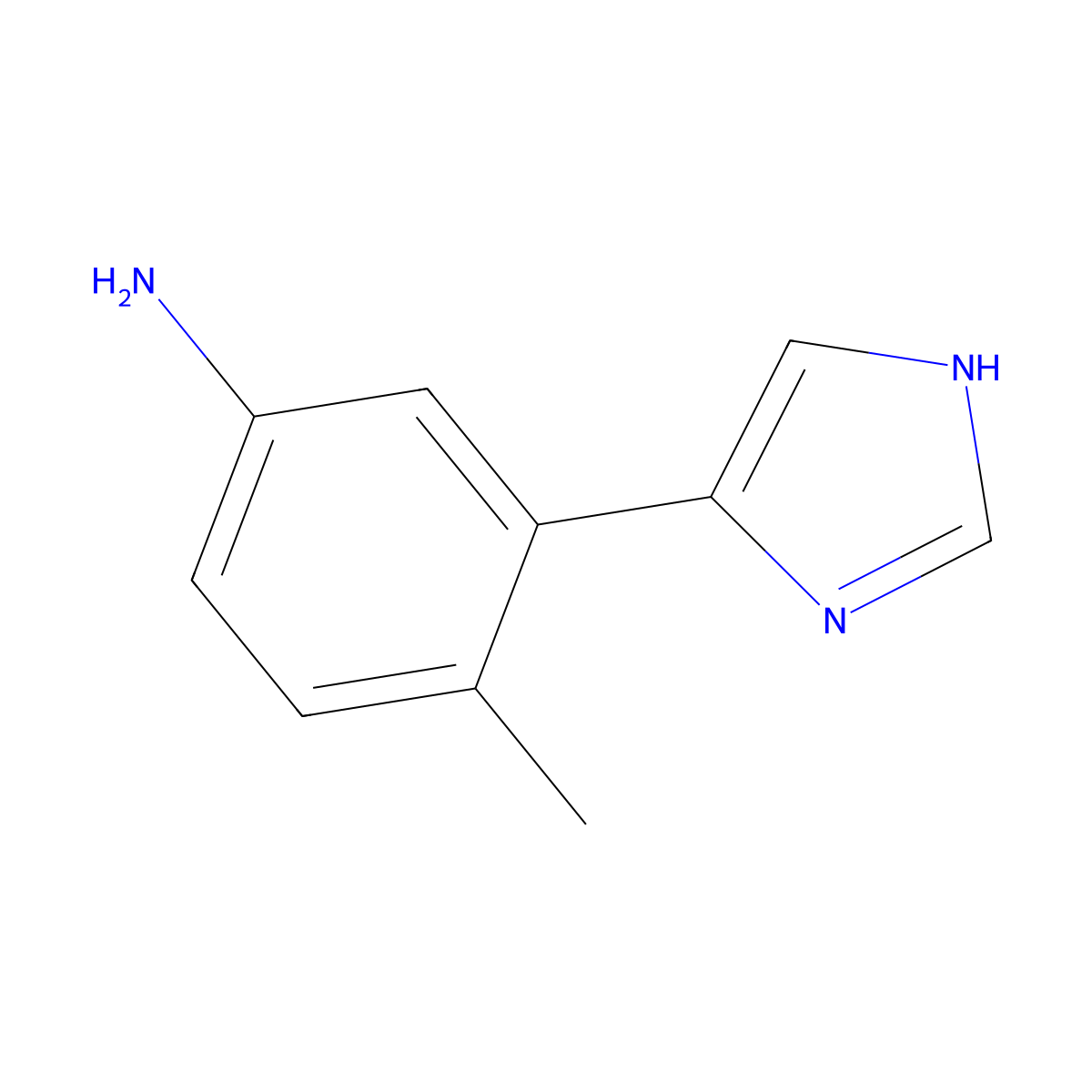 3-(1H-imidazol-4-yl)-4-methylaniline molecular structure, CAS 2138538-72-2
