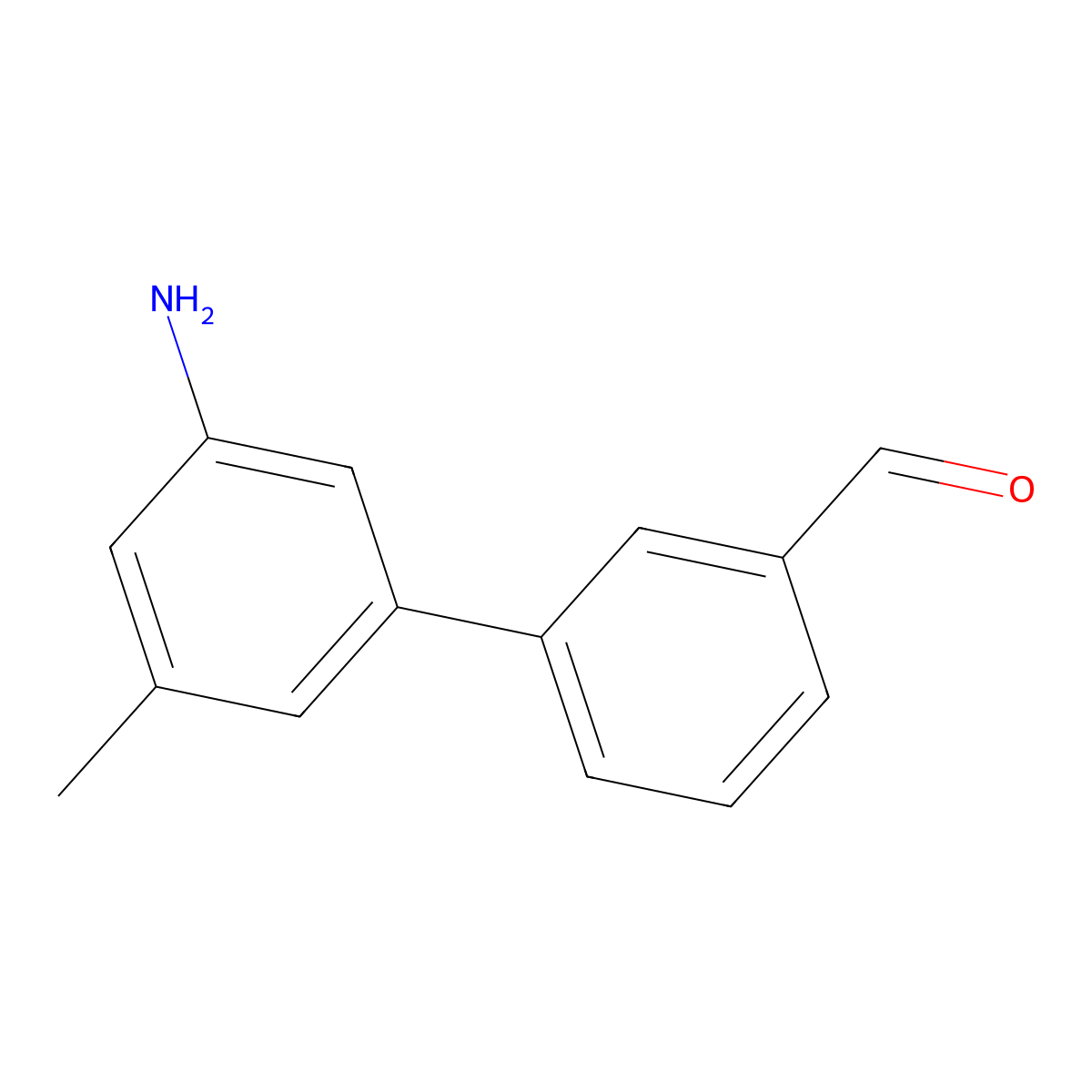 3-(3-Amino-5-methylphenyl)benzaldehyde molecular structure, CAS 2138538-76-6