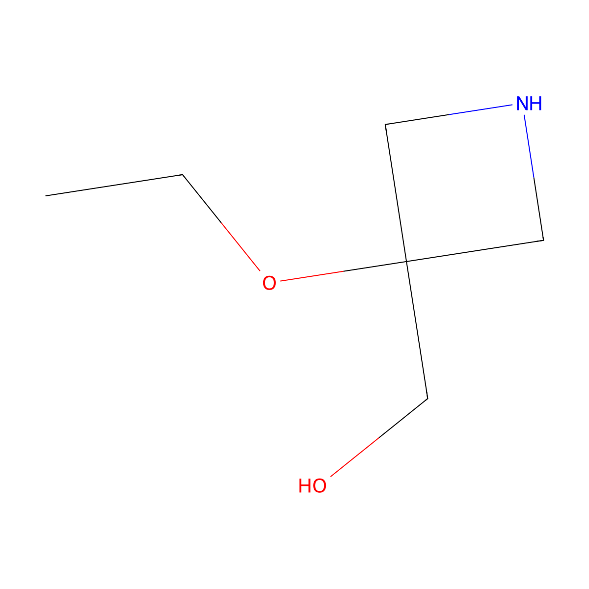 (3-Ethoxyazetidin-3-yl)methanol molecular structure, CAS 2138539-15-6
