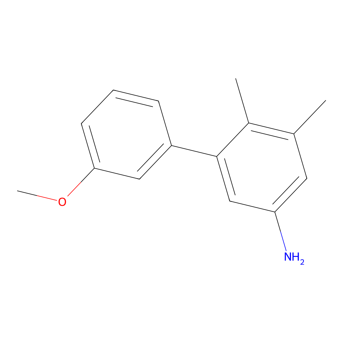 3'-Methoxy-5,6-dimethyl-[1,1'-biphenyl]-3-amine molecular structure, CAS 2138539-57-6