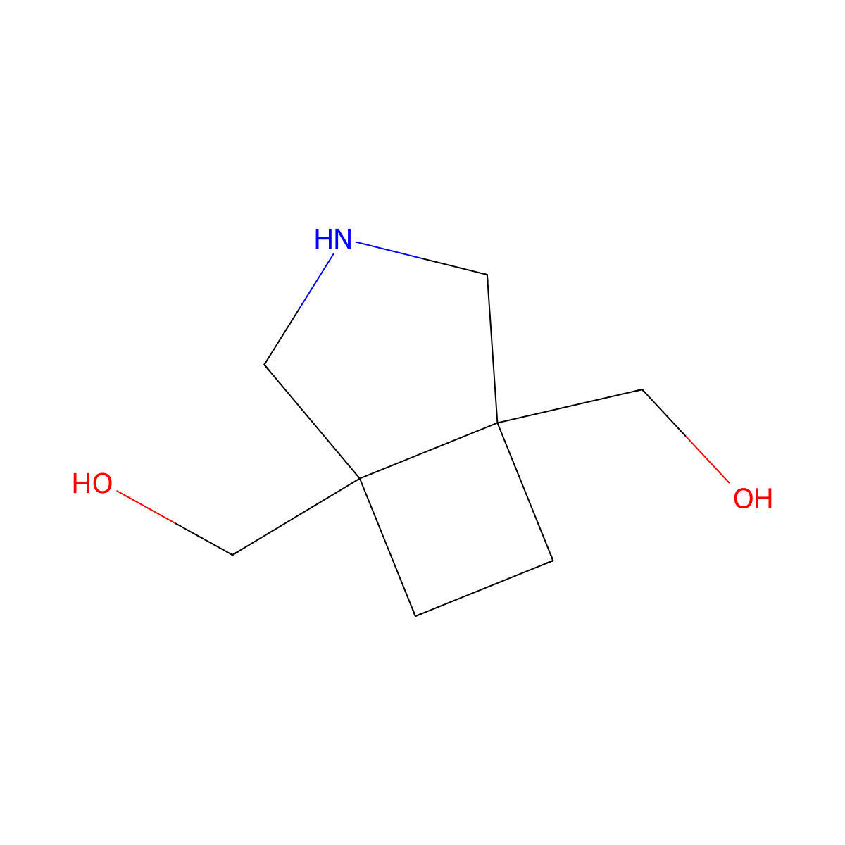 [5-(Hydroxymethyl)-3-azabicyclo[3.2.0]heptan-1-yl]methanol molecular structure, CAS 2138540-06-2