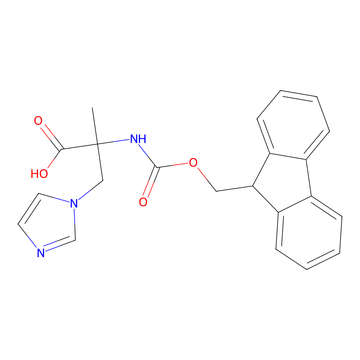 2-({[(9H-fluoren-9-yl)methoxy]carbonyl}amino)-3-(1H-imidazol-1-yl)-2-methylpropanoic acid molecular structure, CAS 2138540-44-8