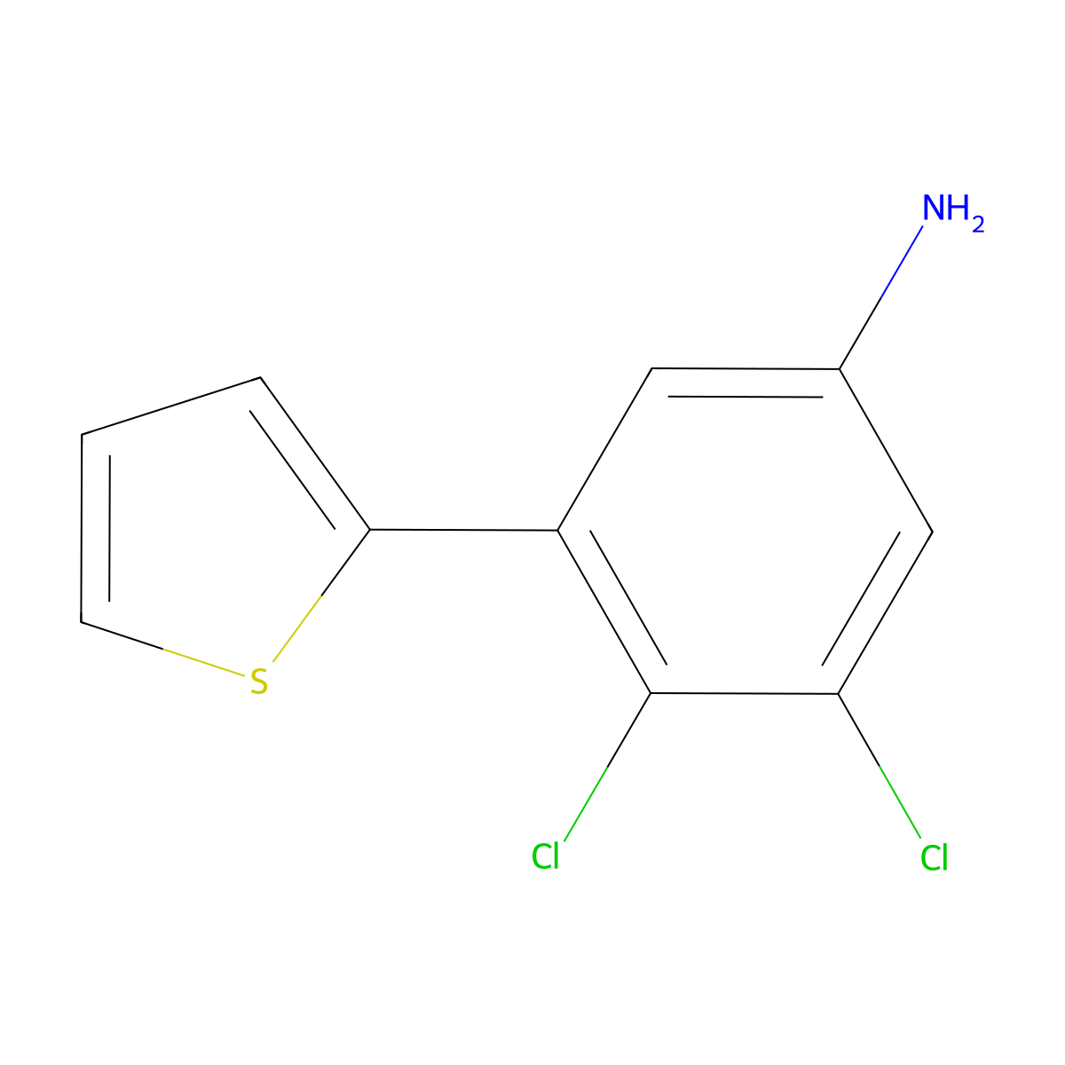 3,4-Dichloro-5-(thiophen-2-yl)aniline molecular structure, CAS 2138540-50-6