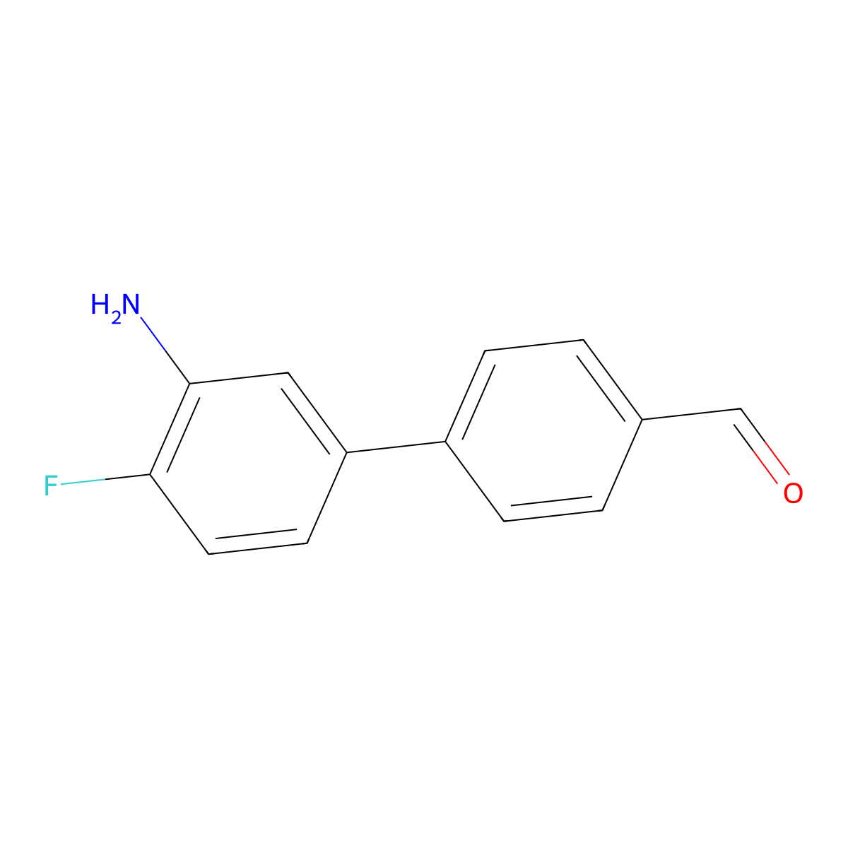 4-(3-Amino-4-fluorophenyl)benzaldehyde molecular structure, CAS 2138540-77-7