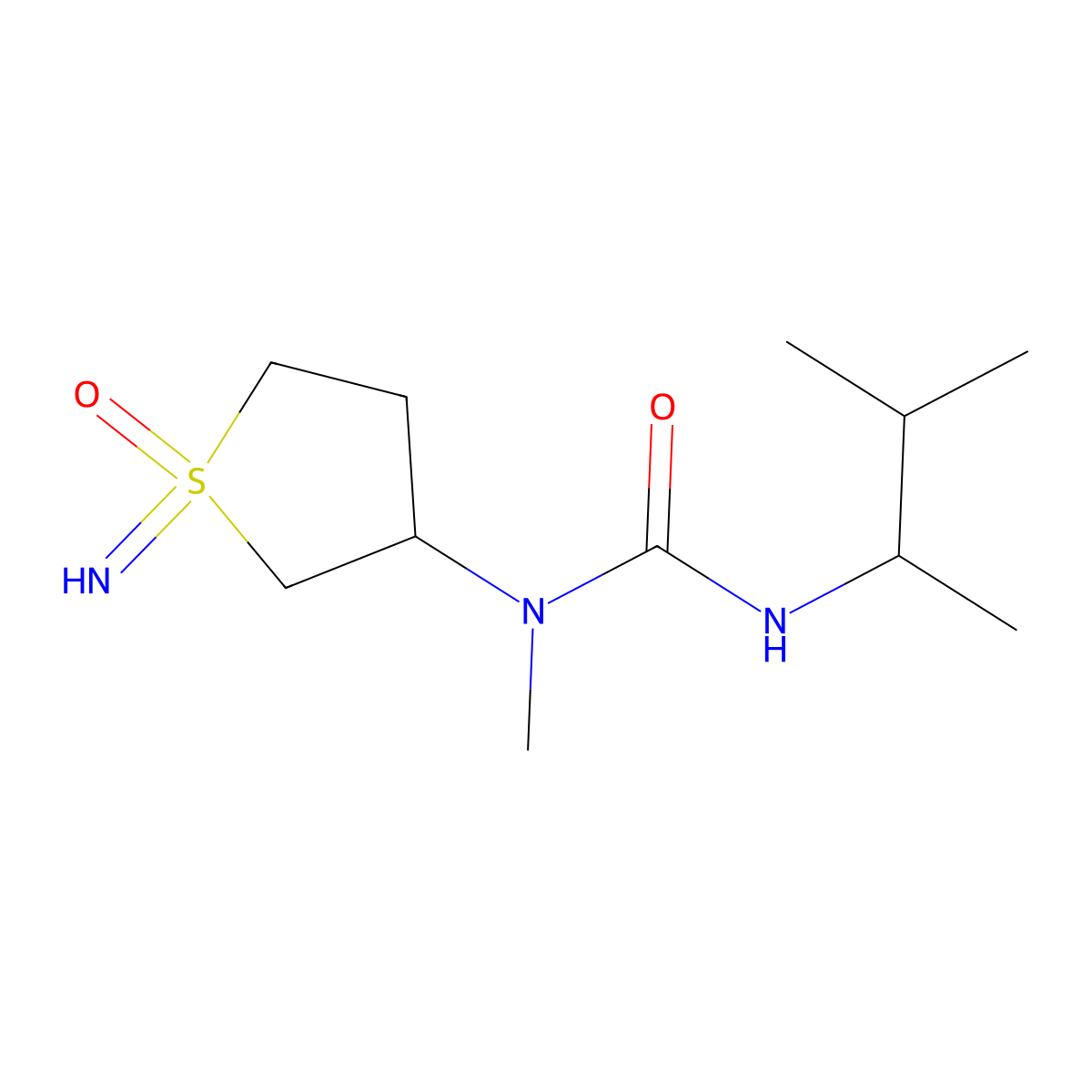 1-(1-Imino-1-oxo-1lambda6-thiolan-3-yl)-1-methyl-3-(3-methylbutan-2-yl)urea molecular structure, CAS 2138544-74-6