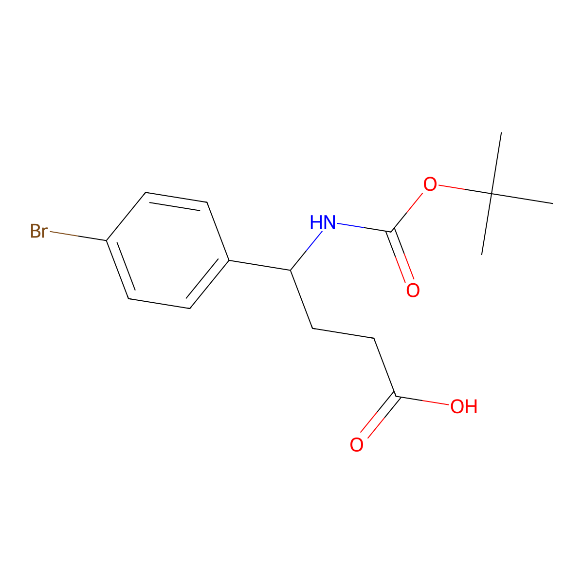 4-(4-Bromophenyl)-4-{[(tert-butoxy)carbonyl]amino}butanoic acid molecular structure, CAS 2138545-79-4