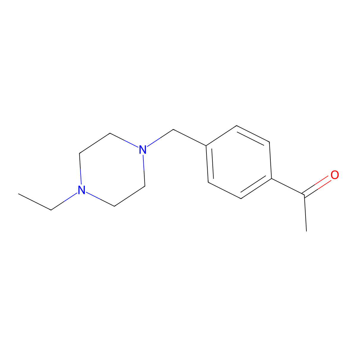 1-{4-[(4-Ethylpiperazin-1-yl)methyl]phenyl}ethan-1-one molecular structure, CAS 2138546-73-1