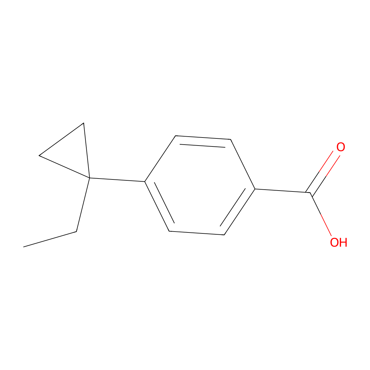4-(1-Ethylcyclopropyl)benzoic acid molecular structure, CAS 2138548-41-9
