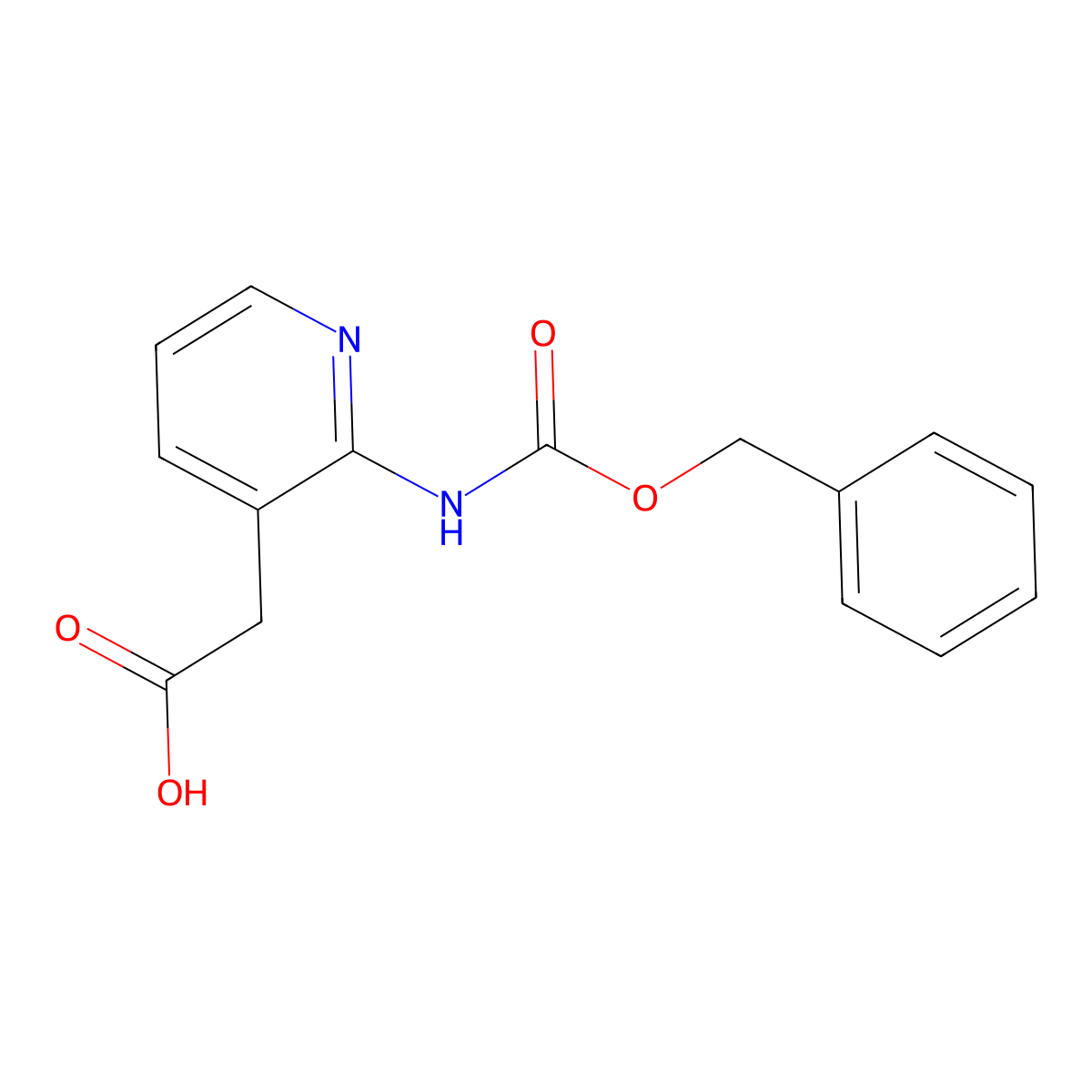 2-(2-{[(Benzyloxy)carbonyl]amino}pyridin-3-yl)acetic acid molecular structure, CAS 2138548-48-6