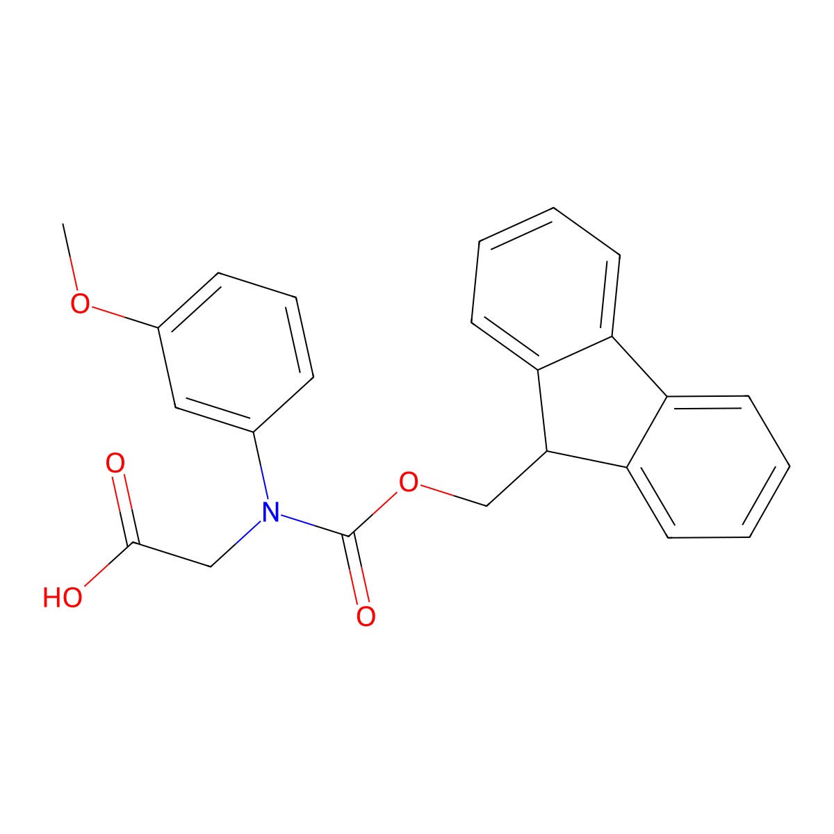2-({[(9H-fluoren-9-yl)methoxy]carbonyl}(3-methoxyphenyl)amino)acetic acid molecular structure, CAS 2138548-80-6