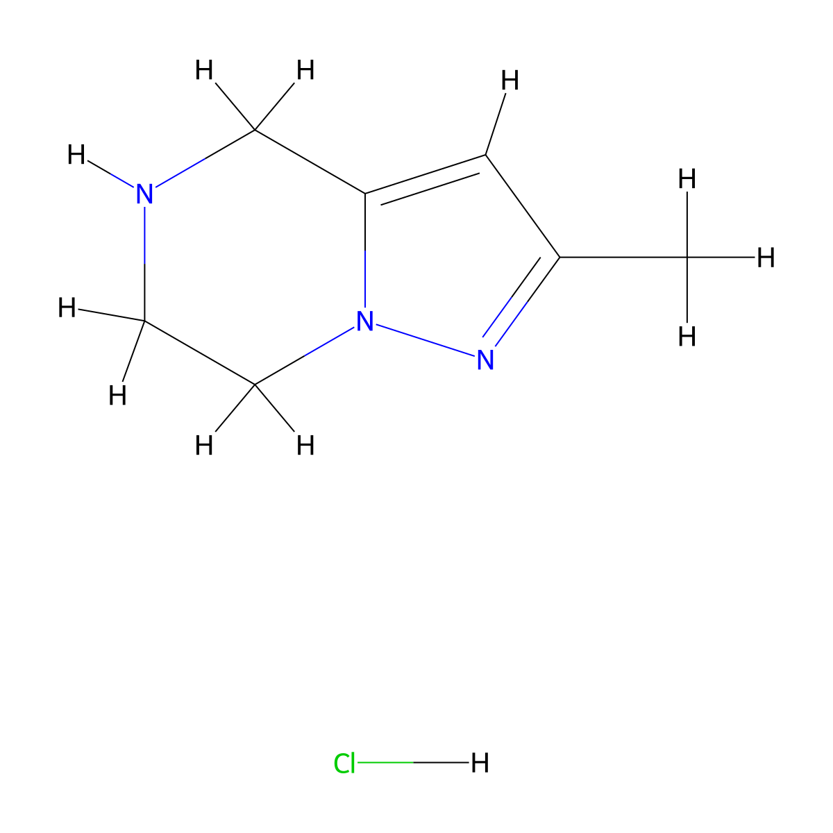 2-methyl-4H,5H,6H,7H-pyrazolo[1,5-a]pyrazine hydrochloride molecular structure, CAS 2138549-08-1