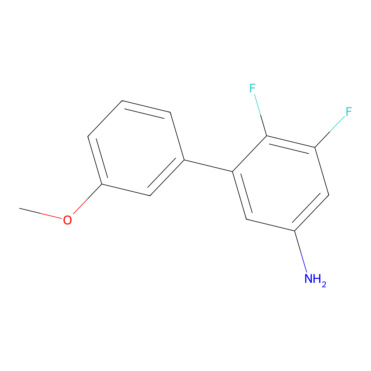 3,4-Difluoro-5-(3-methoxyphenyl)aniline molecular structure, CAS 2138549-09-2